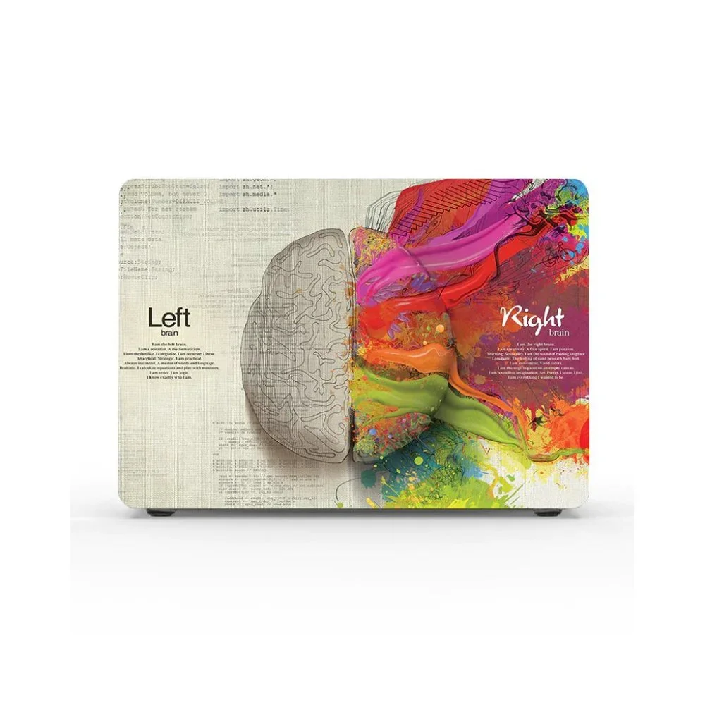 Left & Right Brain Vinyl Skin + Keyboard Cover for MacBook Air 13